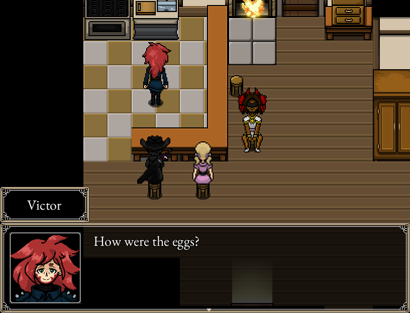 Updated the window skin for Wish of the West with a little white flourish.
Works well with the black menu backgrounds.

#rpgmaker  // #IndieGameDev // #gamedev // #bladeofacrimony