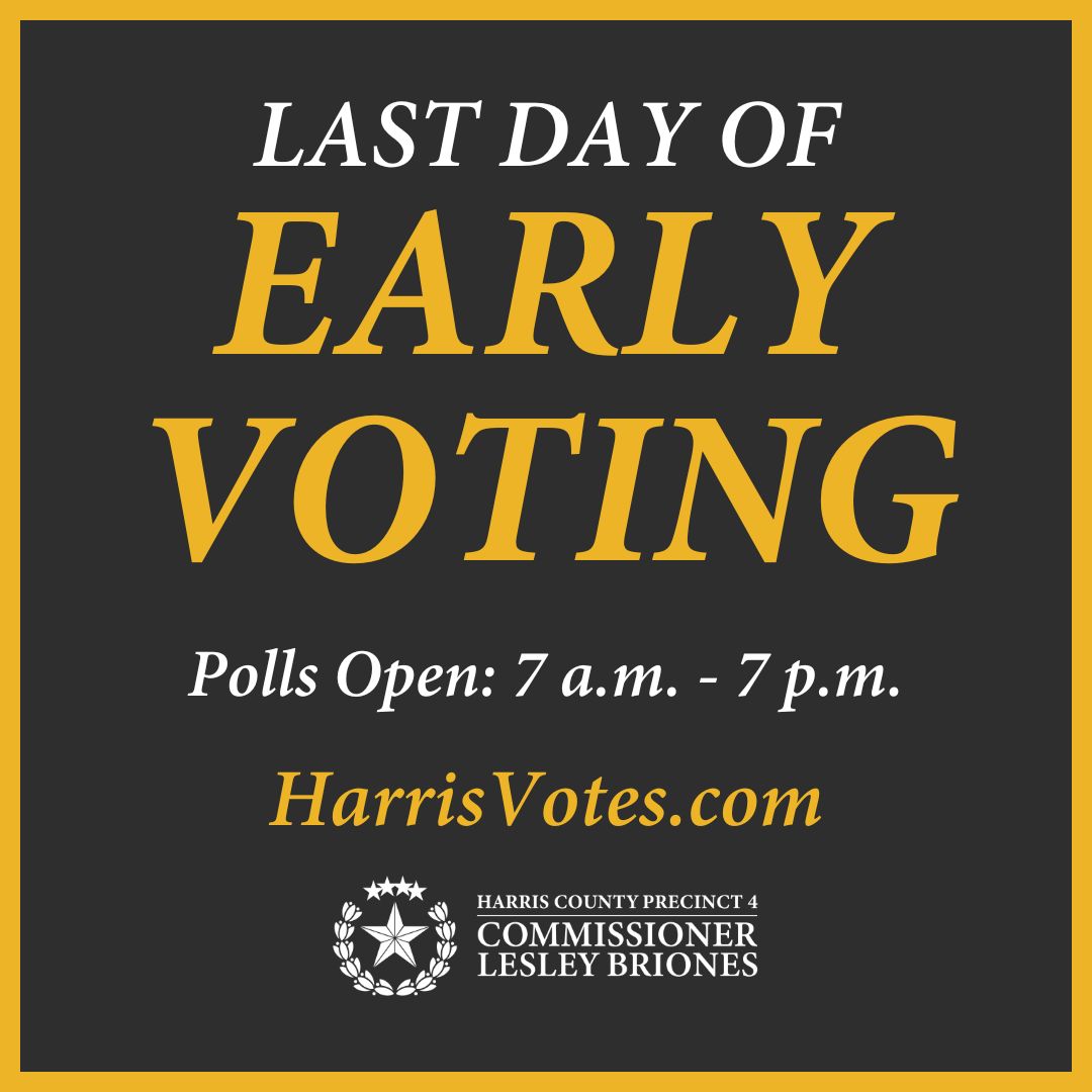 HCPrecinct4's tweet photo. 🚨🚨🚨🚨🚨🚨
Today is the last day to early vote! Make your voice heard before Election Day.
👉 Find your poll location or view a sample ballot at https://t.co/C67BXVySjC.
#Vote2024 #LastDayToVote #EarlyVoting #HarrisVotes https://t.co/QqVyjmuWmO