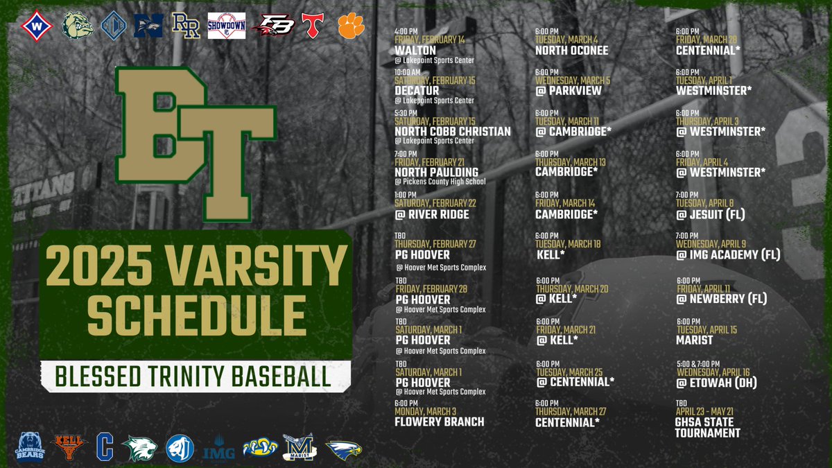 Titan Baseball (@bt_baseball) on Twitter photo ⚾️🇺🇸 2025 is set
New Season🔥…Same Tradition⚔️ <a href="/TheCoachesBoxGA/">Coaches Box Georgia</a> <a href="/BTTitansAD/">Blessed Trinity Athletics</a> <a href="/PG_Georgia/">Perfect Game Georgia</a> <a href="/PrepBaseballGA/">Prep Baseball Georgia</a> <a href="/MaxPreps/">MaxPreps</a> <a href="/GaDugoutPreview/">Ga. Dugout Preview</a> <a href="/gdcbaseball/">Georgia Dugout Club</a> <a href="/Georgia_Scouts/">Georgia Scouts</a> <a href="/BaseballAmerica/">Baseball America</a> ⚾️🇺🇸 2025 is set
New Season🔥…Same Tradition⚔️ <a href="/TheCoachesBoxGA/">Coaches Box Georgia</a> <a href="/BTTitansAD/">Blessed Trinity Athletics</a> <a href="/PG_Georgia/">Perfect Game Georgia</a> <a href="/PrepBaseballGA/">Prep Baseball Georgia</a> <a href="/MaxPreps/">MaxPreps</a> <a href="/GaDugoutPreview/">Ga. Dugout Preview</a> <a href="/gdcbaseball/">Georgia Dugout Club</a> <a href="/Georgia_Scouts/">Georgia Scouts</a> <a href="/BaseballAmerica/">Baseball America</a>