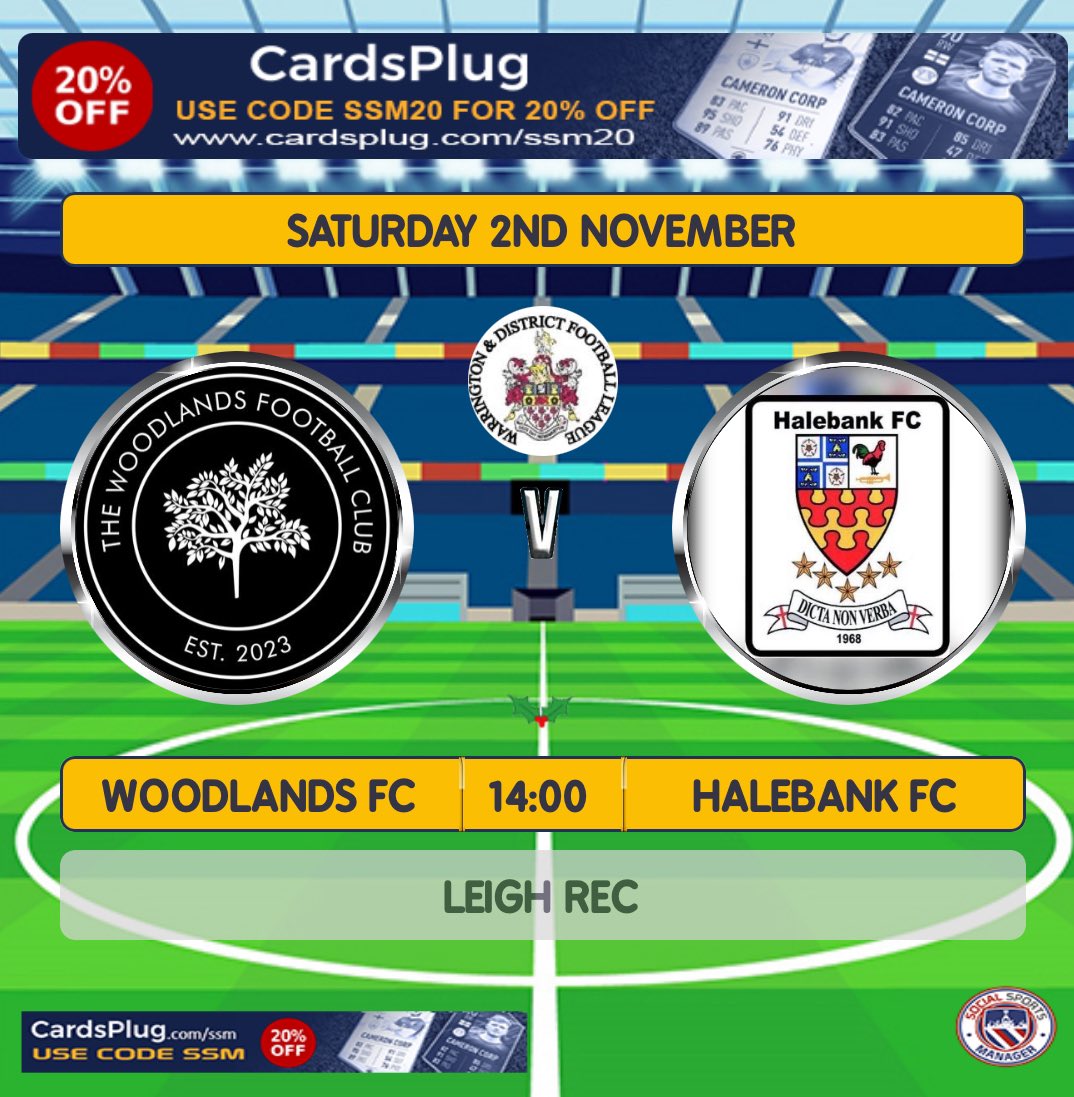 NEXT UP…..

A Widnes Derby as we come up against a lot of familiar faces when we play The Woodlands. 

The lads will have to be at their best and need a big performance to get over last weeks defeat against a top quality side.

Kick off 14:00

All Support Appreciated 

UTB 🔴