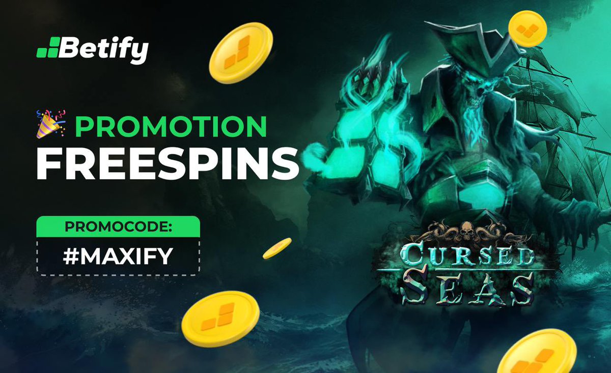 Betify's tweet photo. Promotion available this weekend in the new slot Cursed Seas from Hacksaw 🎰
Example: I deposit 1000 euros, I get 1000 freespins.
🎉 FREESPIN VALUE = 0.20€
PROMOCODE : #MAXIFY
https://t.co/FRyIxawxGk https://t.co/yJgNAKNWGm