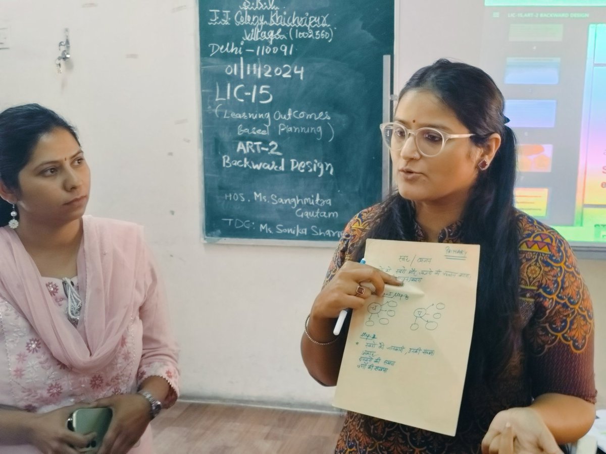 Sonika_2016's tweet image. LIC 15 Learning Outcomes Based Planning 
ART 2 Backward Design conducted on 01/11/2024
At SKV JJ COLONY KHICHRIPUR 
Glimpses of the meeting.
Thank you @Anu_DOE for guiding us & simplifying this agenda. 
@TDCProgram @SCERT2021 
@SKV_1002360 @Dir_Education