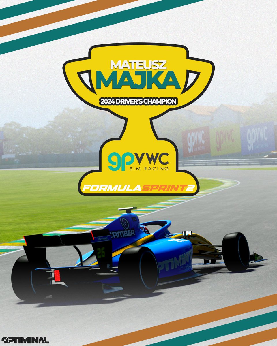 optiminal's tweet photo. He has done it! Mateusz Majka is the 2024 @GPVWC FS2 champion!! 😍 We also finished the constructor's in a very close P2 thanks to the tireless effort of Mateusz, Magnus and Massimiliano. Thank you ❤️❤️

📸 Rouven Meschede

#optiminal #esports #weareop #simracing #gpvwc #fs2 https://t.co/3uX8OMSgRa