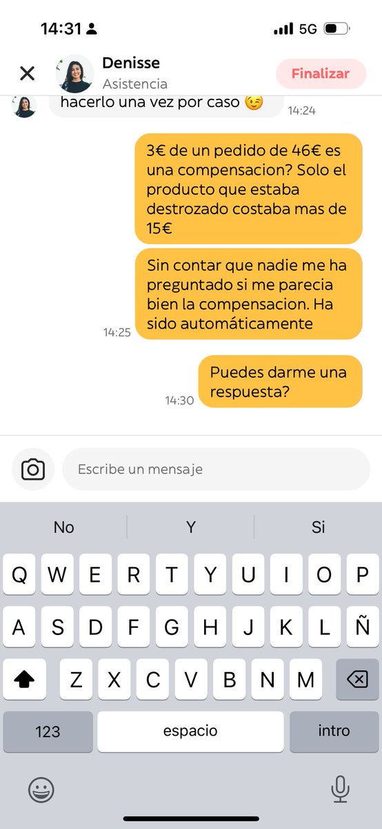 MartaCodorniu's tweet photo. Ei @Glovo_ES crees que esto es atencion al clientr? https://t.co/kQJspR6ObJ
