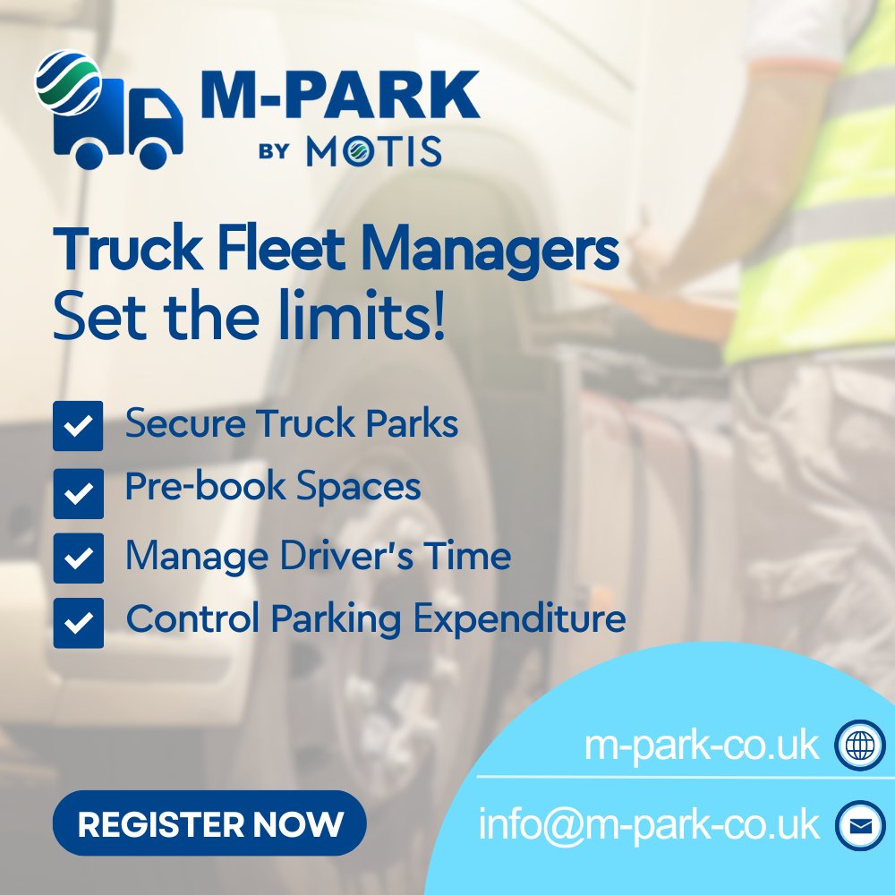 🚛 #FleetManagers, are you looking to cut costs and boost efficiency?
M-Park's advanced booking &amp; payment solutions can help you do just that! 
Reduce admin headaches &amp; discover the savings today! Visit m-park.co.uk or call +4428 30 25 25 00 #Freight #Haulage #Trucking