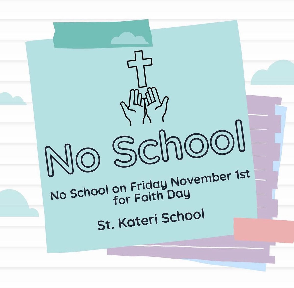 Reminder to students that there is no school today, as it is Faith Day😊

Sleep in, relax, and enjoy the extra day off! See you on Monday! 

#faithday #noschooltoday #dayoffmode