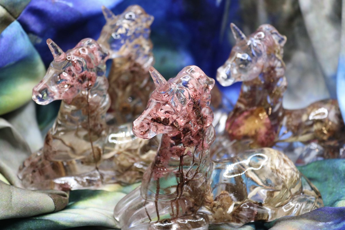 EmzillasTrove's tweet photo. I just sneakily dropped all these and more to the trove! What do you like? 

✨ floral unicorns &amp; foxes 
✨ ceramic shell sea dish 
✨ 10 new fishing kitty dioramas 
✨ dried flower trinket trays 
✨ jellyfish pendants 
✨ Pokemon baubles https://t.co/XWXwEFYOa1