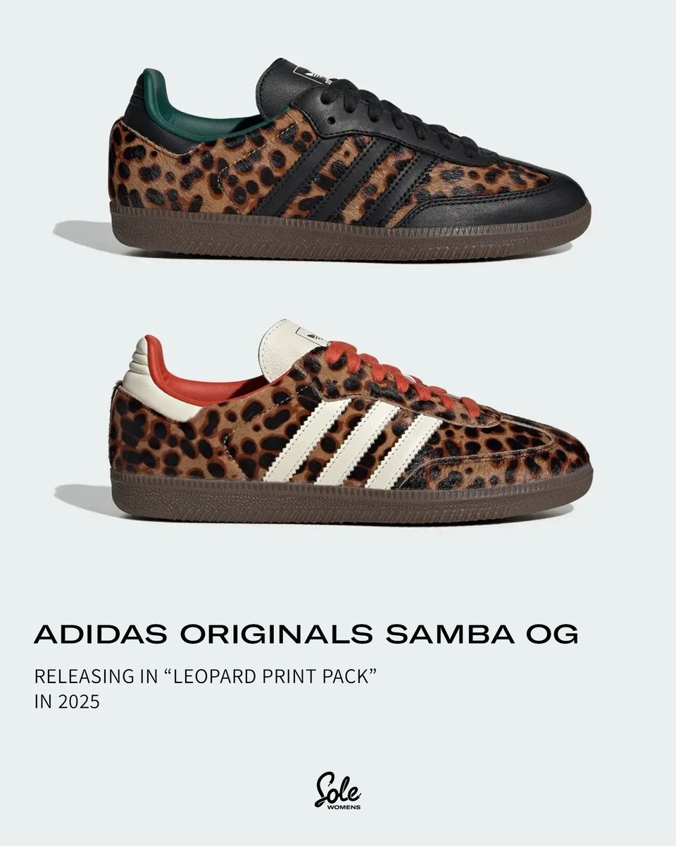 TheSoleWomens's tweet photo. adidas Samba OG "Leopard Print Pack" is dropping in 2025 🐆 https://t.co/eJ5QtmlsXh
