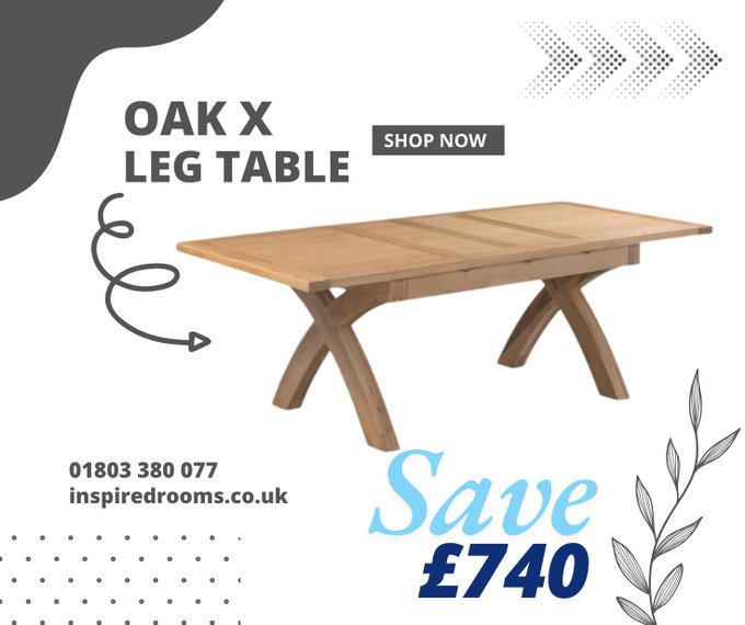 inspiredroomsUK's tweet photo. Dinner parties, made easy! Our stylish cross-legged table extends seamlessly, accommodating 6 guests. 🥂🎉 https://t.co/zLwRqljuUy 
 #extendabletable #homedecor #diningroom  #oakfurniture #inspiredrooms #torquay #torbay https://t.co/ijxOUmouta