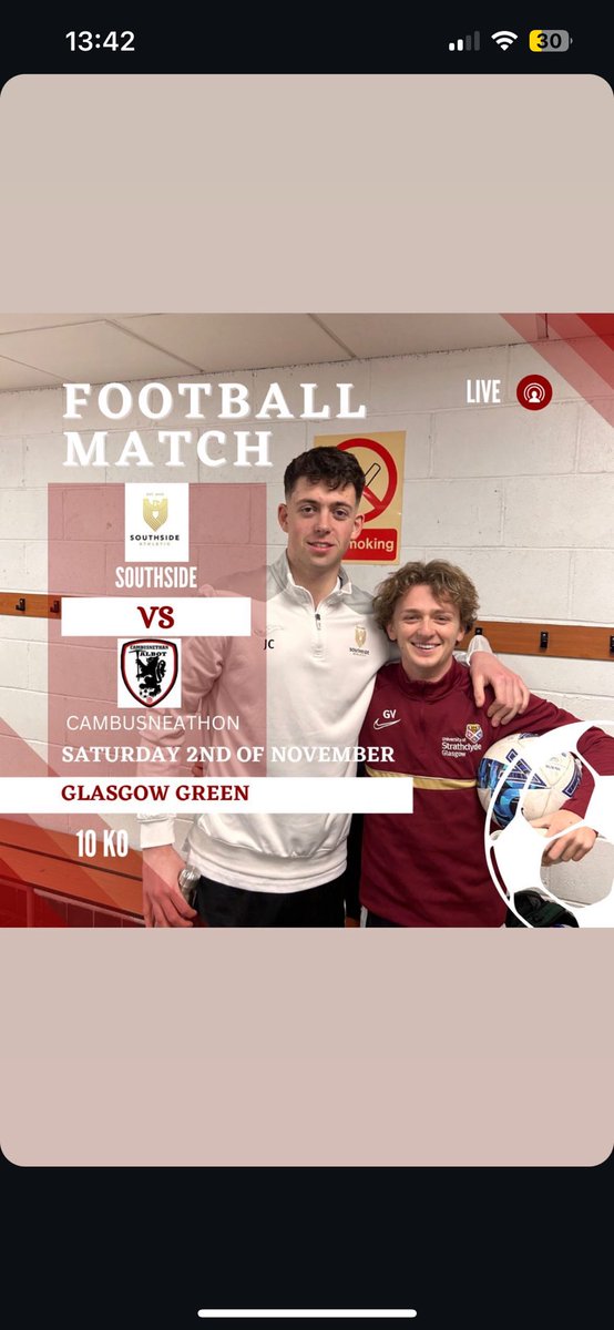 Southside Athletic AFC (@southside_afc) on Twitter photo SATURDAY GAME -
🆚 <a href="/Cambusneth36012/">Cambusnethan Talbot FC</a>
📍GG
🏆League
⏰10ko
This Saturday we hope to continue our good form against a good outfit - if free tomorrow morning should be a cracker 👊 up the south 💛🖤
<a href="/scottish_aff/">AmateurFixturesResultsSCO</a> <a href="/OfficialSMAFA/">SMAFA</a> SATURDAY GAME -
🆚 <a href="/Cambusneth36012/">Cambusnethan Talbot FC</a>
📍GG
🏆League
⏰10ko
This Saturday we hope to continue our good form against a good outfit - if free tomorrow morning should be a cracker 👊 up the south 💛🖤
<a href="/scottish_aff/">AmateurFixturesResultsSCO</a> <a href="/OfficialSMAFA/">SMAFA</a>