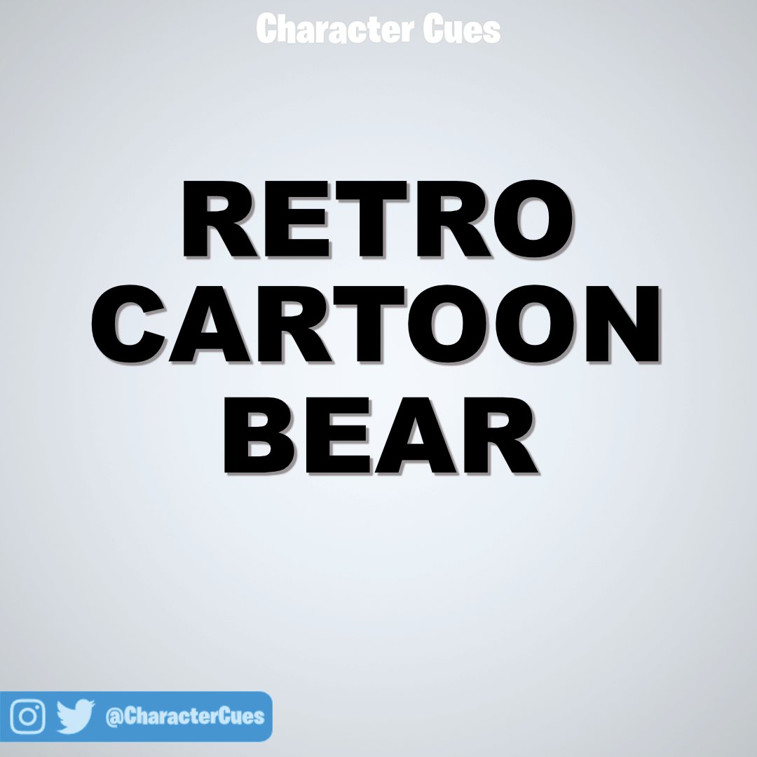 A plump, expressive bear with a bowler hat and suspenders, big round eyes, and a cheerful grin. #Retrovember