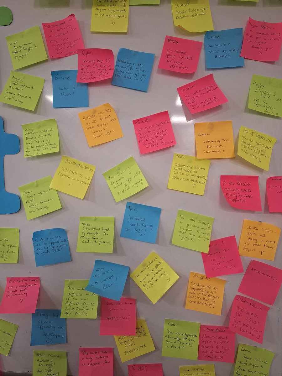 Staff shout out board for #LDNurseDay
