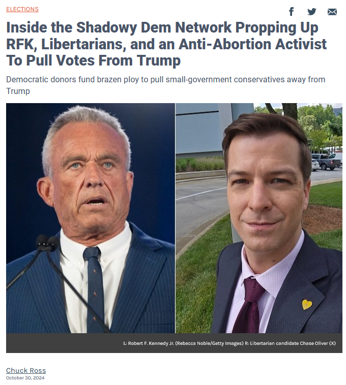 LPUSAWatch's tweet photo. Dems throwing money @ChaseForLiberty and making adverts to get Trump votes was NOT initiated or agreed upon by Oliver-terMaat campaign. Unlike #Traitors and @angela4LNCchair working with Trump to SUPPRESS Oliver-terMaat $ and activism. https://t.co/VplEOnJMUU