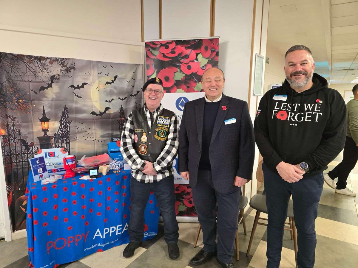 WorcsMasons's tweet photo. Worcestershire brethren doing there bit to support the Royal British Legion over this remembrance period. #worcsmasons https://t.co/MyBWASv3nW