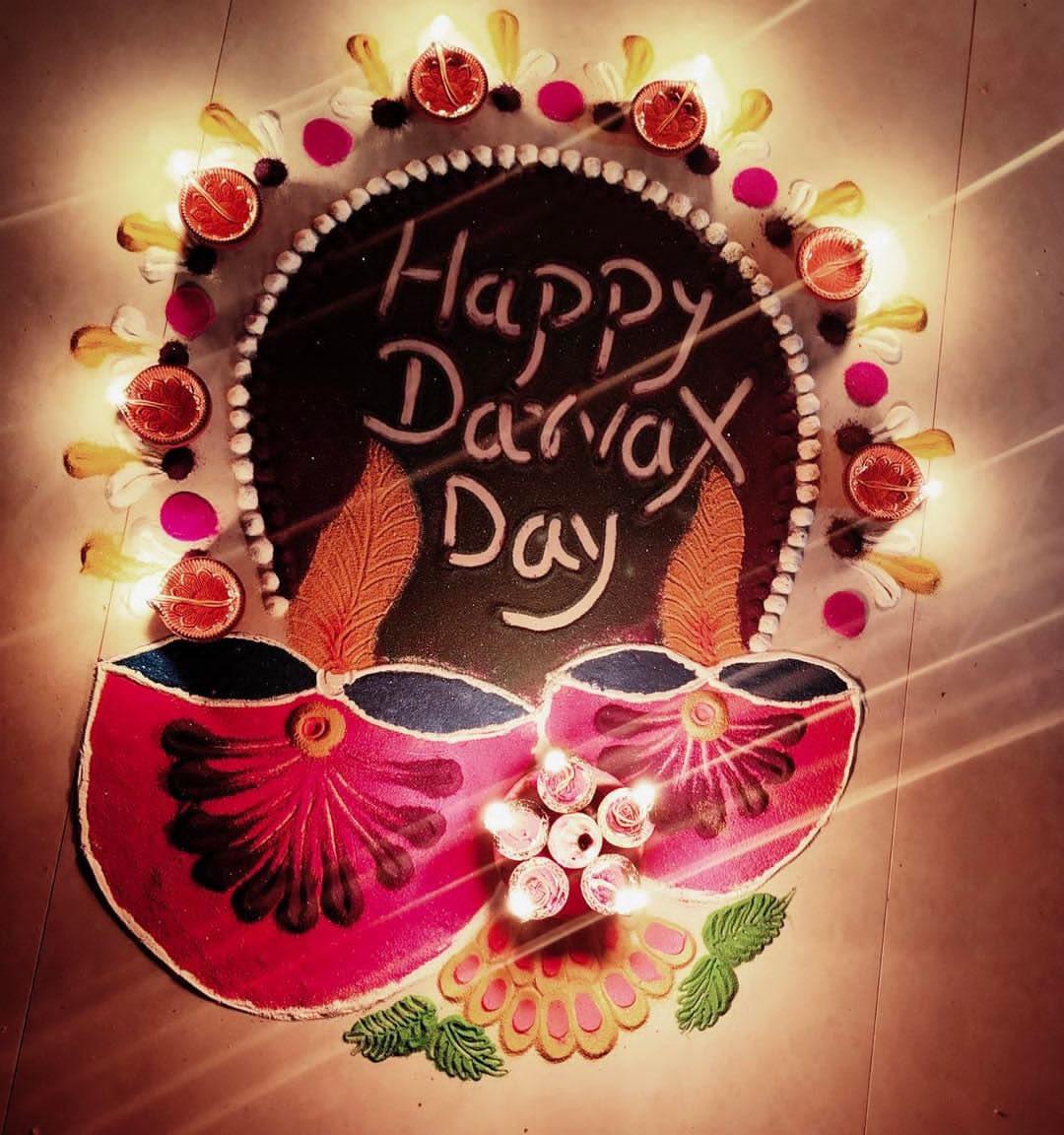<a href="/AmitabhJha3/">DarvaX Trader 🔆</a> 
Wishing You and All Happy DarvaXians "Happy DarvaX Day".
Thnks for Being "Our Ray of Hope" in Our Dark Time. 
As These "Diyas" Enhancing The Beauty of Rangoli, You Have Always Enhanced Our Happiness and Motivation.
You Have Added More Beauty in Our Lives. Thnks 🙏💕