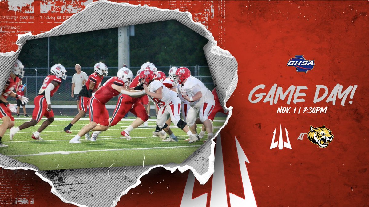 CoachRyanAngel's tweet photo. It’s GAME DAY! The Red Devils are traveling to Sharp Stadium tonight to take on the Alcovy Tigers! Game starts at 7:30! #GUS🔱 #KTF #ProudToBeARedDevil @LHSFBRecruits @LHSAthl @Sports_Walton https://t.co/irzuXjUawJ