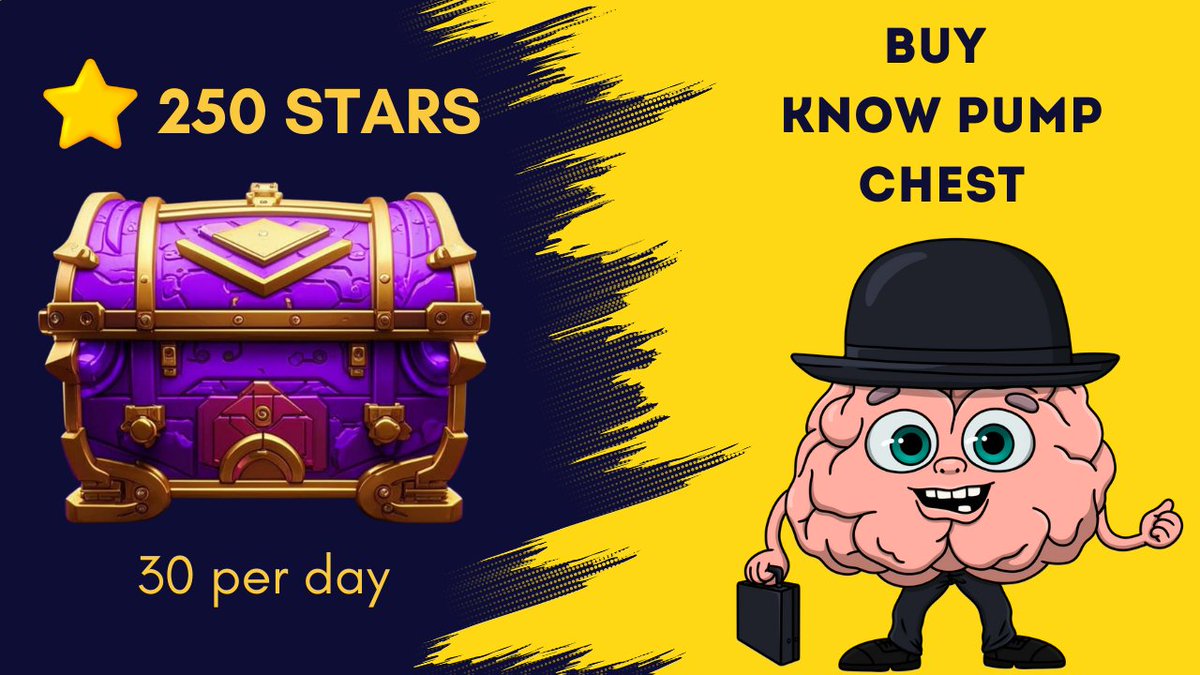 📣Today at 17-00 UTC+3 the start of sales of chests KNOW!

Only 30 chests will be sold per day! Maximum of 3 chests are available per player!
t.me/knowpump_bot