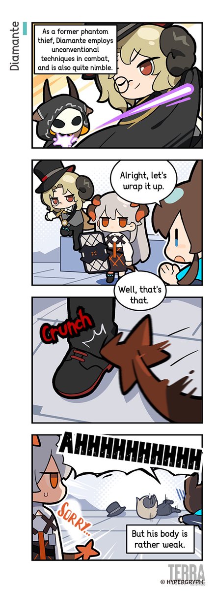 KazuLovesW's tweet photo. [EN] 
Diamante (Updated) - 123 Rhodes Island?! 
TL + Typesetting by me 
Original: https://t.co/0KeI4LHinE https://t.co/MoK8Kn0hNq