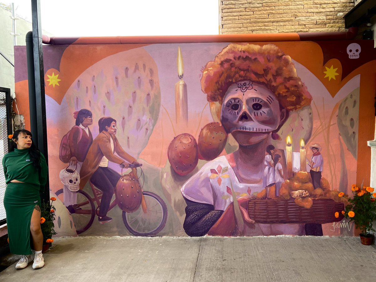 GarcinJanin's tweet photo. Ofrenda 💀 
En las comunidades indígenas de la Huasteca se celebra el Xantolo una celebración de origen prehispánico que con baile, comida y máscaras recibe a los seres queridos que han partido. https://t.co/r8CGcrl7j1