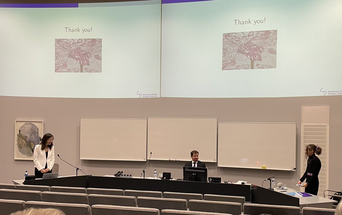 Leena Latonen (@latonenleena) on Twitter photo Congratulations to Kaisa Liimatainen <a href="/kaisapais/">Kaisa Liimatainen</a> for successfully defending her PhD thesis! Congrats also to supervisor <a href="/PekkaRuusuvuori/">Pekka Ruusuvuori</a>, & opponent <a href="/mireiacrispin/">Mireia Crispin</a> for a great discussion. Honoured to have been involved #deeplearning #3Dhistology #virtualreality #cancerresearch Congratulations to Kaisa Liimatainen <a href="/kaisapais/">Kaisa Liimatainen</a> for successfully defending her PhD thesis! Congrats also to supervisor <a href="/PekkaRuusuvuori/">Pekka Ruusuvuori</a>, & opponent <a href="/mireiacrispin/">Mireia Crispin</a> for a great discussion. Honoured to have been involved #deeplearning #3Dhistology #virtualreality #cancerresearch