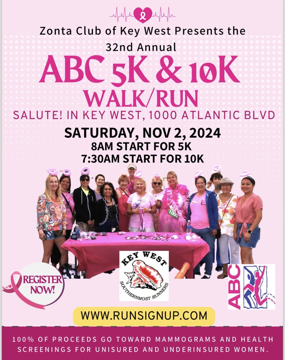 Please join us tomorrow in #keywest #walk #run
#toomuchfun #pets # kids #allwelcome #familyfun #mammograms 
<a href="/ZontaKW/">Zonta KW</a> <a href="/ZontaIntl/">Zonta International</a>  <a href="/thefloridakeys/">The Florida Keys & Key West</a> <a href="/KWPOLICE/">Key West Police Dept</a> @KeyWestJulieB <a href="/keywestdirect/">Jamie Olwell</a>