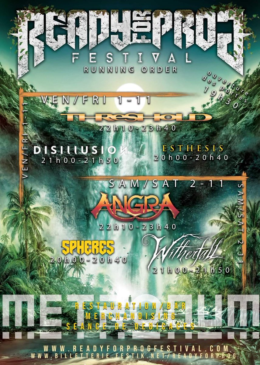 DavidLeeTBD's tweet photo. Ce soir c'est Ready for Prog festival.
#Esthesis
#Disillusion
@Threshold https://t.co/6DkMsDshqe
