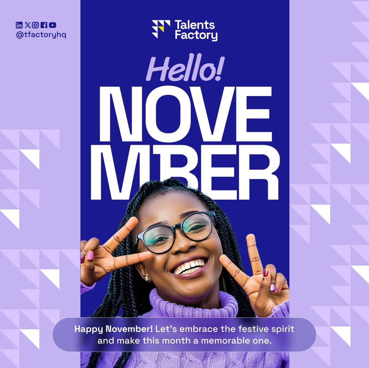 tfactoryhq's tweet photo. 🌟 Happy New Month! 🌟
 Ready to learn, grow, and achieve new goals? TalentsFactory is here to support your journey in tech! Stay tuned for upcoming programs. 

#HappyNewMonth #TechSkills #GrowthMindset https://t.co/zObPW7cbub
