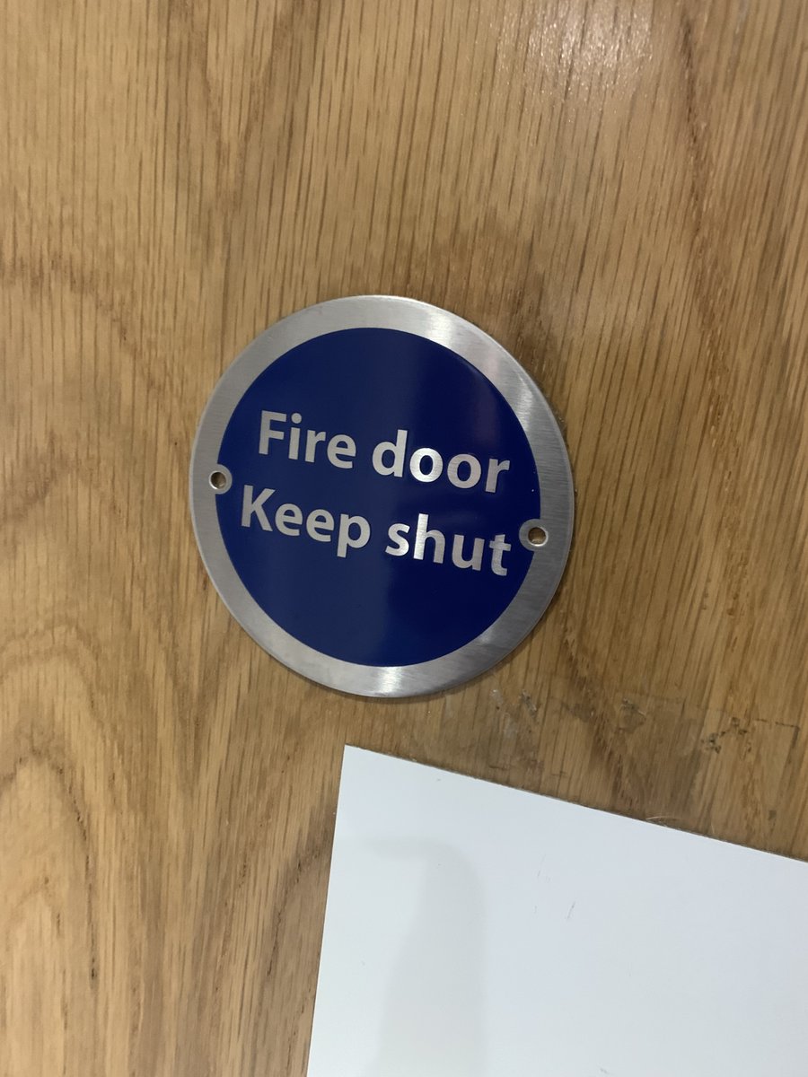 MockridgeLabels's tweet image. Our anodised metal fire door safety labels aren’t just tough—they’re stylish and built to last! 🏷️ Make sure everyone knows “This is a fire door, folks!” and add a touch of metallic flair. Because even fire doors deserve a little bling! 😎🚪 #SafetyStyle #FireDoorBling