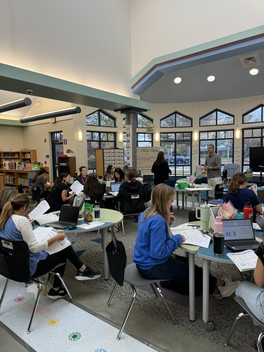 SES Staff hard at work this morning planning <a href="/iReady/">i-Ready</a> math lessons for our students!