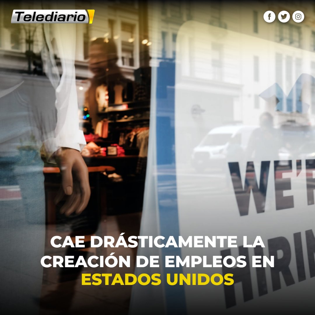 TelediarioGT's tweet photo. La creación de #empleos en #EEUU se #redujo drásticamente debido a huracanes y huelgas 😱➡ https://t.co/NZgT0UkLWl https://t.co/N6GnE55aye