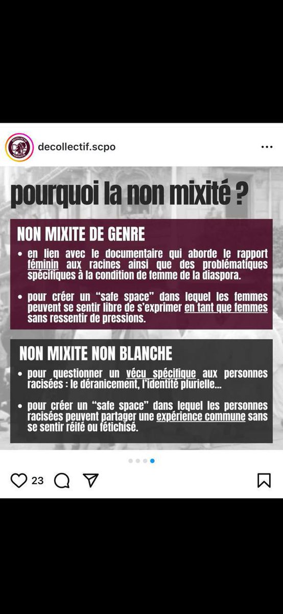 F_Desouche's tweet photo. Une conférence féministe interdite aux femmes blanches annoncée à Sciences-Po Paris https://t.co/RfEFI01cCb