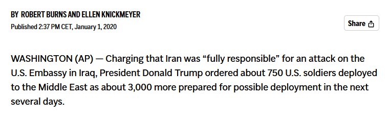 TAMinUK's tweet photo. @MZHemingway Remind me, when was Liz Cheney president, sending people off to fight wars? When was she secretary of defence? When was she a senator? You sure you're "respected by everyone"?

Can you remember6 who sent US troops to the Middle east on Januarty 1st 2020? Let me help you out.... https://t.co/hdDXXSAzAo