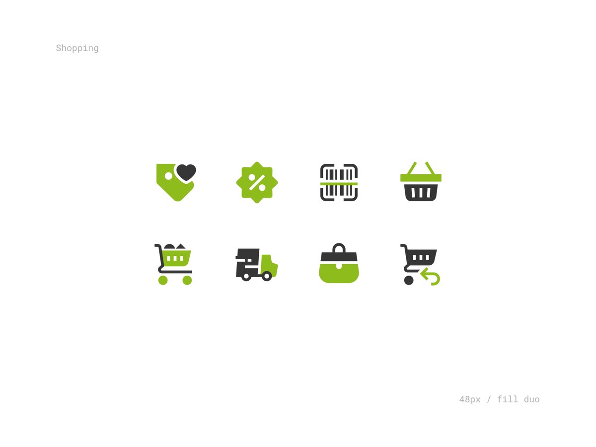 VladimirSDesign's tweet image. Shopping icons🛒 (Fill duo 48/3px)