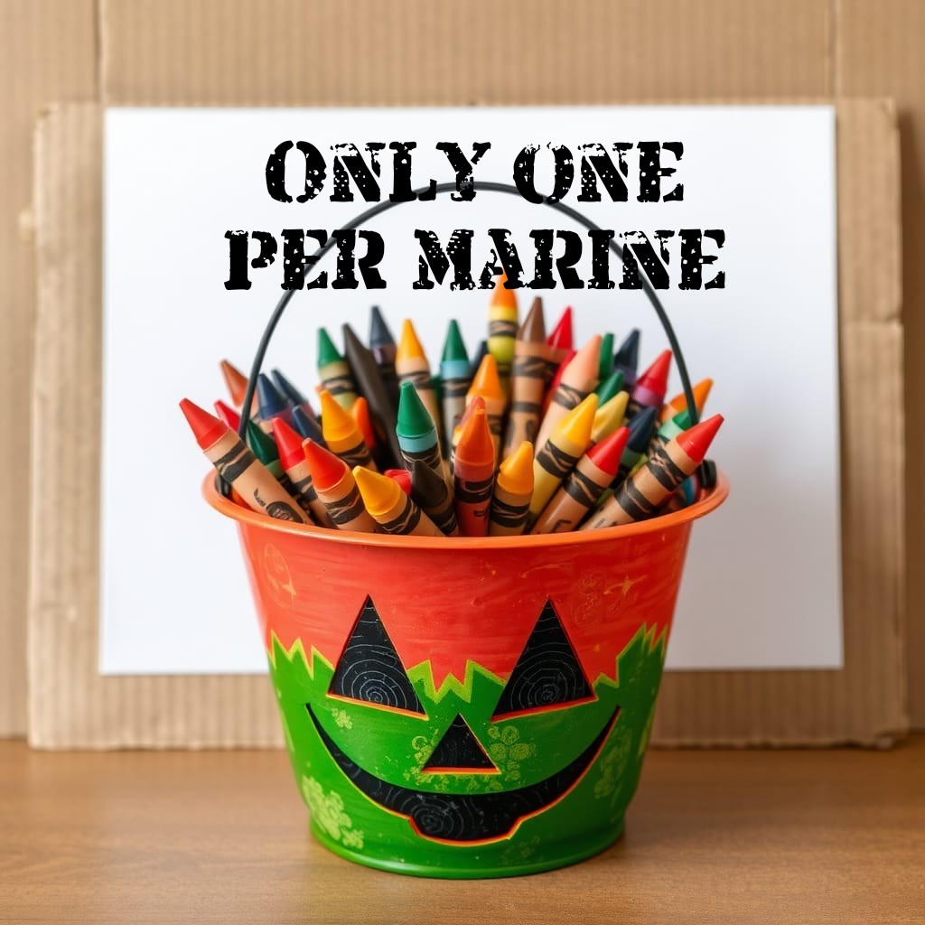 big_chimp_memes's tweet image. I like to serve America's finest during the holidays.
#MarineCorps #crayons #Halloween