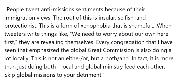 Delighted to see an influential missiological voice in the US like <a href="/tedstur/">Ted Esler</a> writing this. Many loud, brash Christian Nationalist voices stateside are leading many astray, and it's painful to watch. 

The full post is worth reading - Google his 'TedQuarters' blog.