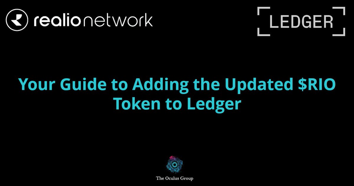 Your Guide to Adding the New $RIO Token to Ledger.

If you followed our previous guide on adding the new $RIO to Tangem and MetaMask, this one’s for you!

Now, let's explain how to add RIO to your Ledger wallet.

Let's Go 👇