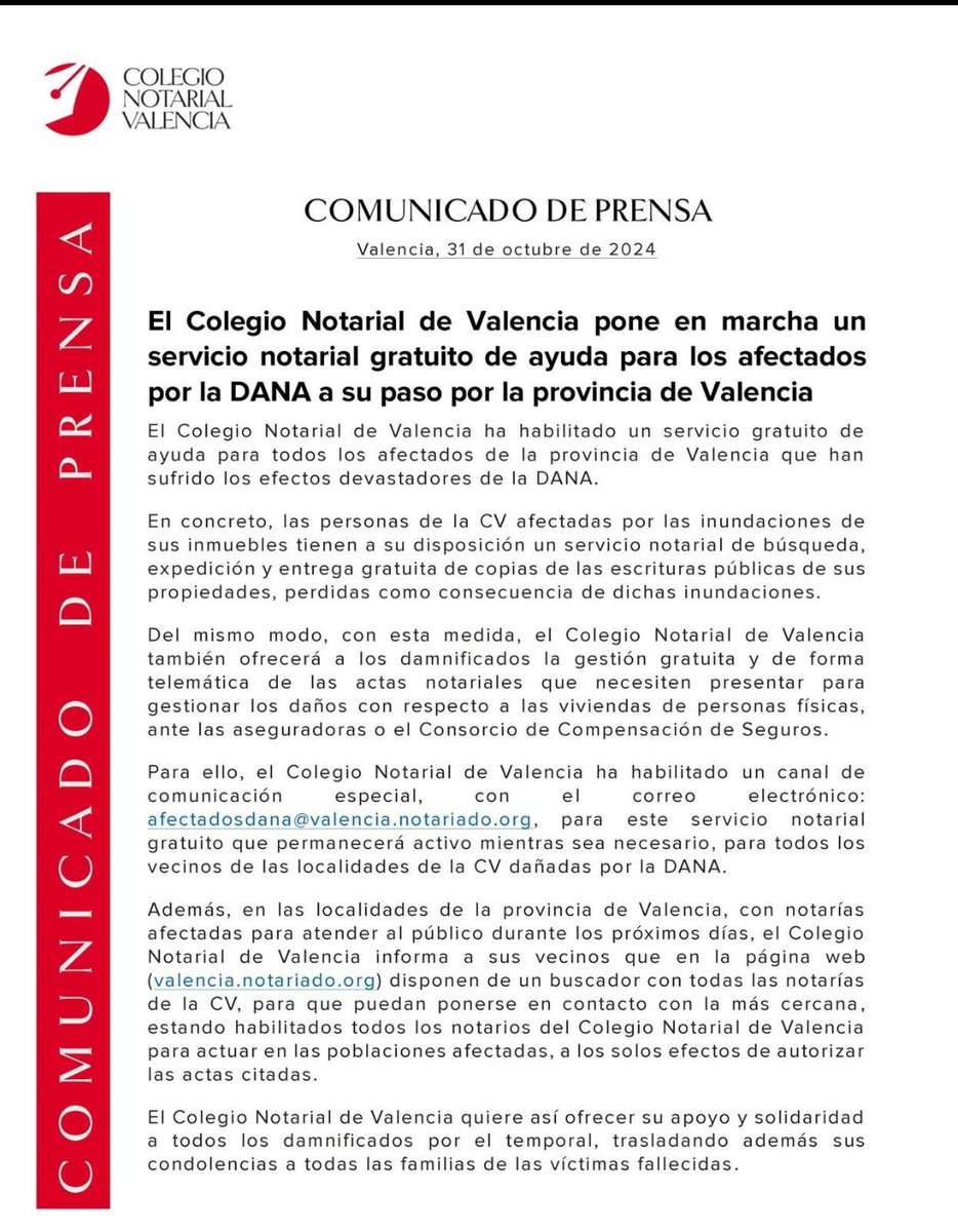 No tengo muchos seguidores, pero agradecería retuit de este mensaje. <a href="/NikSamotracia/">Niké de Samotracia</a> <a href="/kikolo777/">Kikolo</a>
<a href="/adsuara/">Borja Adsuara Varela ⚖️</a>
El mensaje es del Colegio Notarial de Valencia.