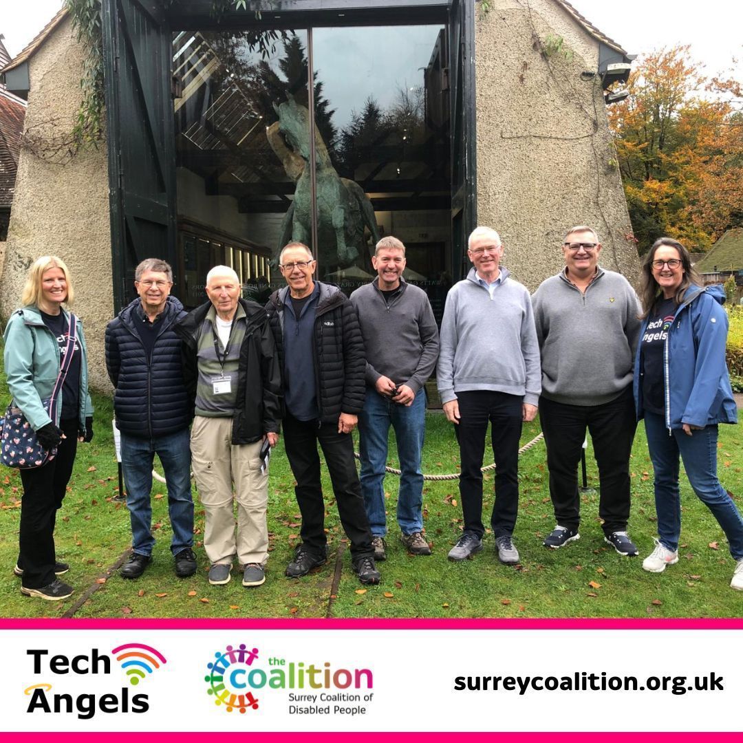 SurreyCoalition's tweet photo. Last Saturday we had another very enjoyable Tech Angel outing to Watts Gallery. We were joined by six of our wonderful Tech Angel Volunteers and their partners. Interested in becoming a Tech Angel volunteer? If so, visit our website for more information https://t.co/wQN0o5Vgbe https://t.co/gadDhymLes