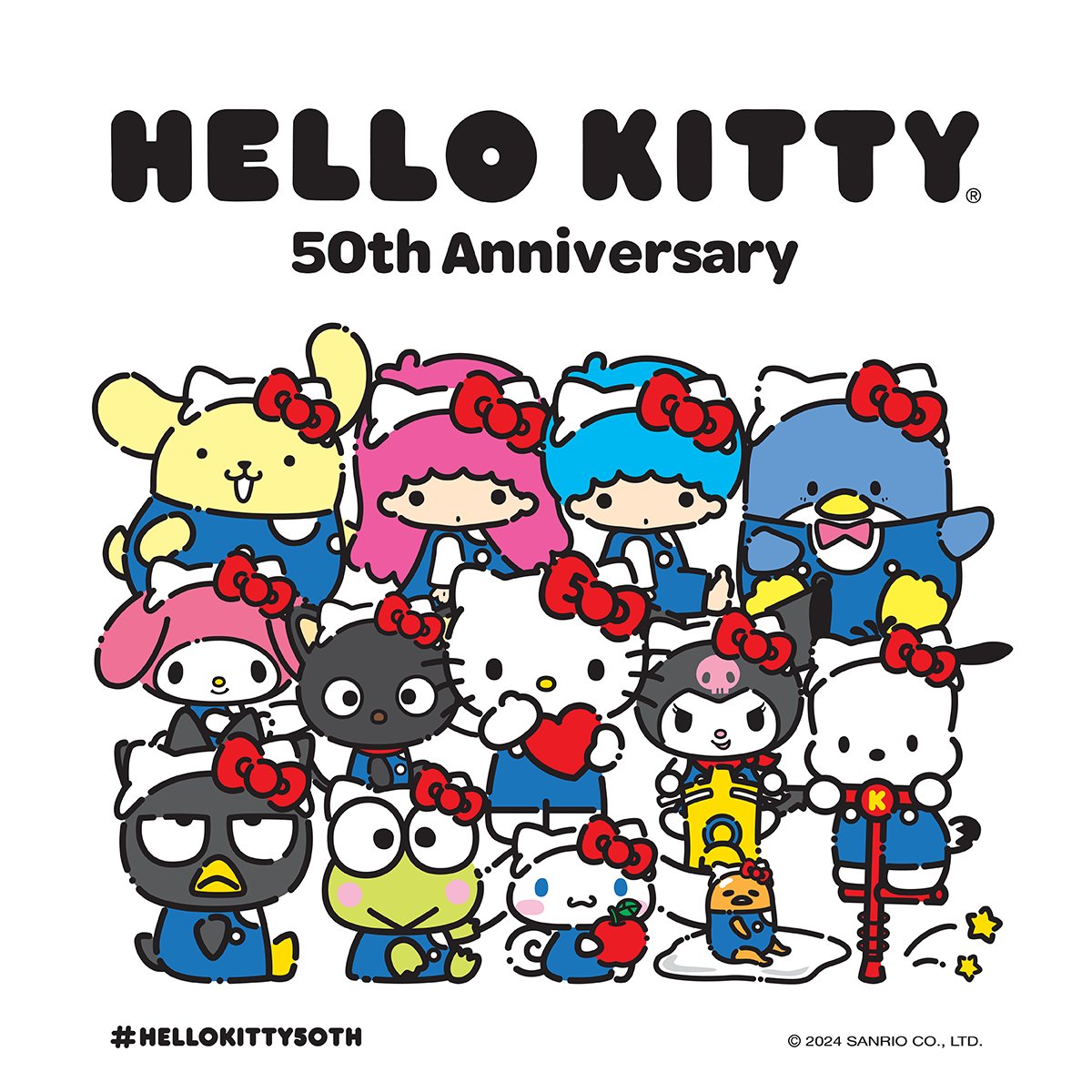 sanrio's tweet photo. Happy 50th Anniversary, @HelloKitty! 🎂❤️ Celebrate 5 decades of friendship with 20% off Hello Kitty gifts online with code HK50TH today only! 

Shop now: https://t.co/9VI3vASaeb https://t.co/H5iVfFOfmv