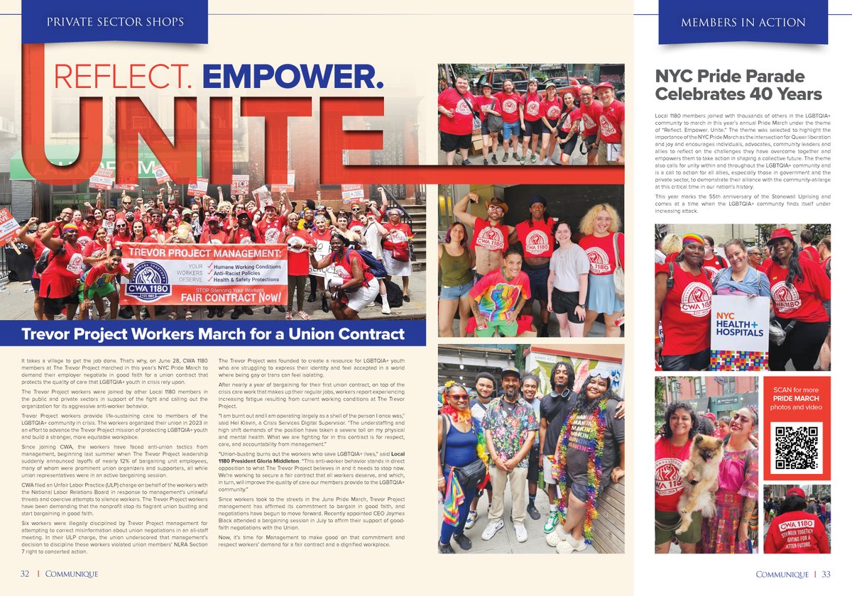 Learn more about how The Trevor Project workers are marching for a contract in the latest Communique.

 Click here to read more: online.fliphtml5.com/jrbil/uefp/#p=…