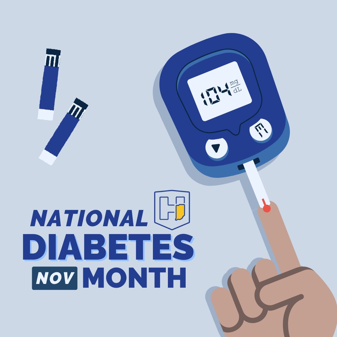 StateHealthIN's tweet image. November is National #DiabetesMonth! It's the perfect time to explore tips for managing diabetes and preventing health issues.
Don’t wait— talk to your doctor about creating a diabetes care plan. Early management is key to staying healthy!