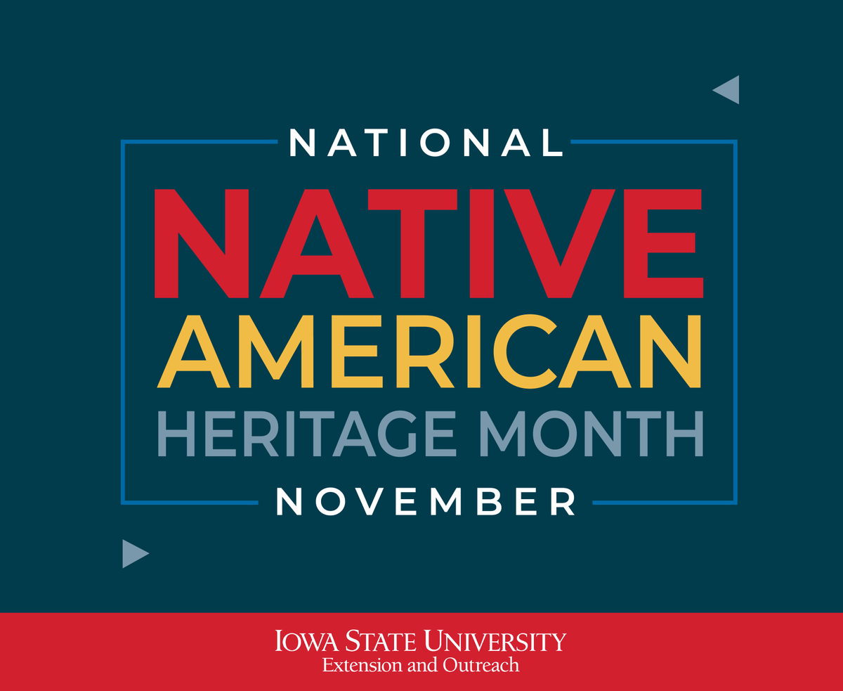 ISU_Geospatial's tweet image. November is #NationalNativeAmericanHeritageMonth. Help us celebrate the traditions, languages and stories of Native American, Alaska Native, Native Hawaiian, and affiliated Island communities. 
Learn more 👉 bia.gov/NNAHM

#StrongIowa #NationalMonth #November
