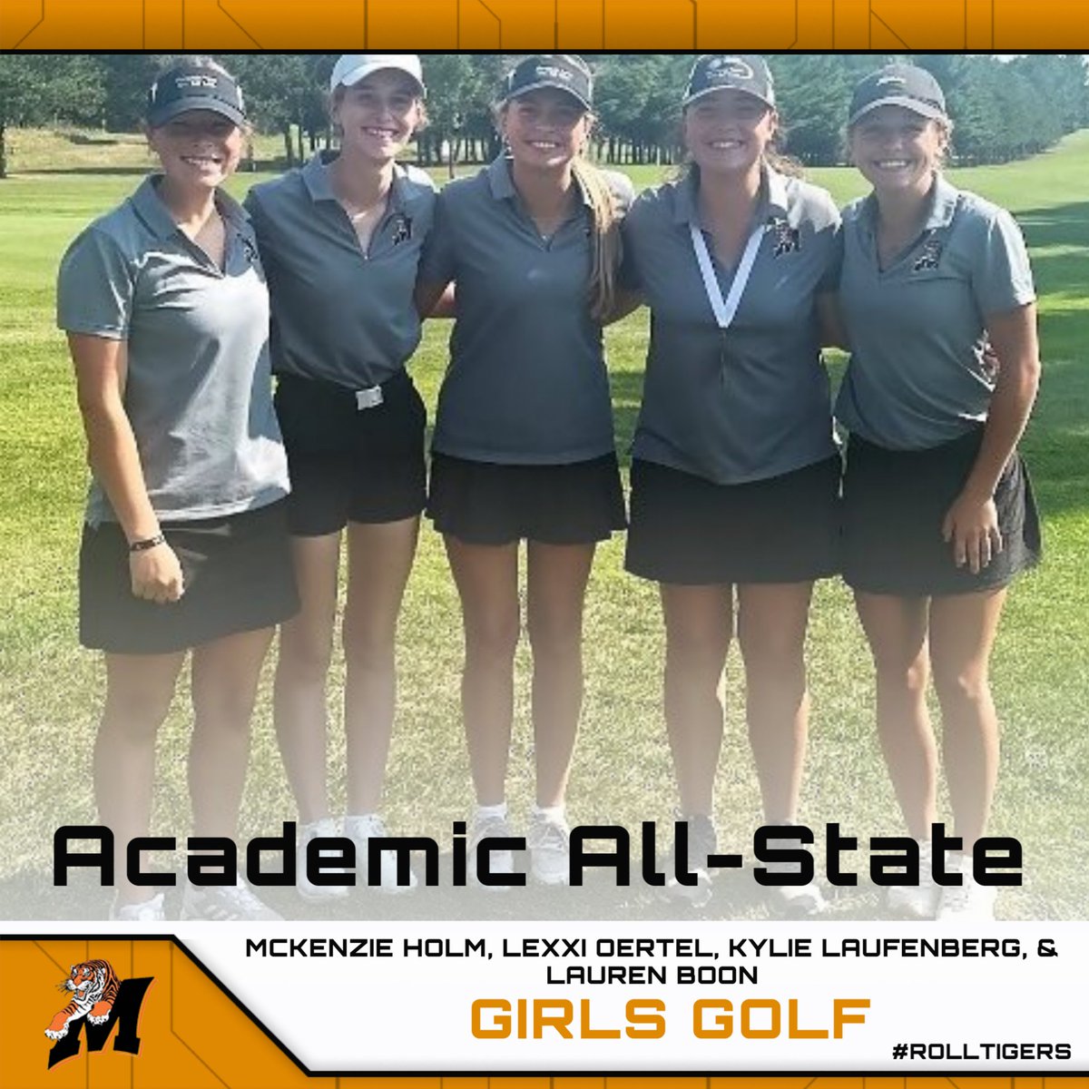 mfldathletics's tweet photo. Congrats to McKenzie Holm, Lexxi Oertel, Kylie Laufenberg, and Lauren Boon for being named Golf Coaches Association of Wisconsin 2024 Academic All-State honorees! Your hard work in academics and athletics is inspiring! 🎉 #AcademicAllState https://t.co/C7SoWp7LVa