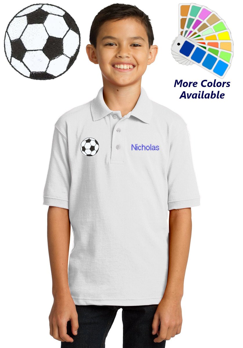 MyKidsApron's tweet image. Personalized Kids Soccer Polo Shirt, Embroidered Soccer Ball, Monogrammed with a Name or Text of Your Choice, School Sports, Team Shirt etsy.com/listing/724177…
 #ChildrensPolo #SchoolShirt