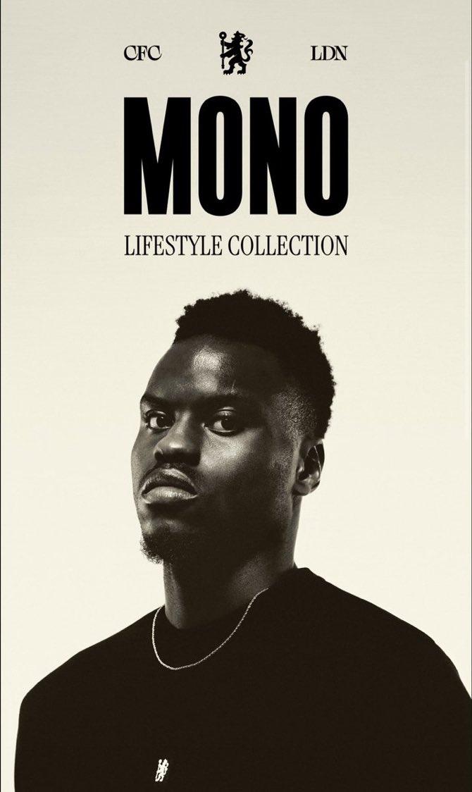 Mercado_Ingles's tweet photo. Chelsea ha anunciado una línea de ropa con el nombre de “mono” y ha utilizado a Benoit Badiashile y a otros jugadores como imagen: https://t.co/OoZ0JB6i6z