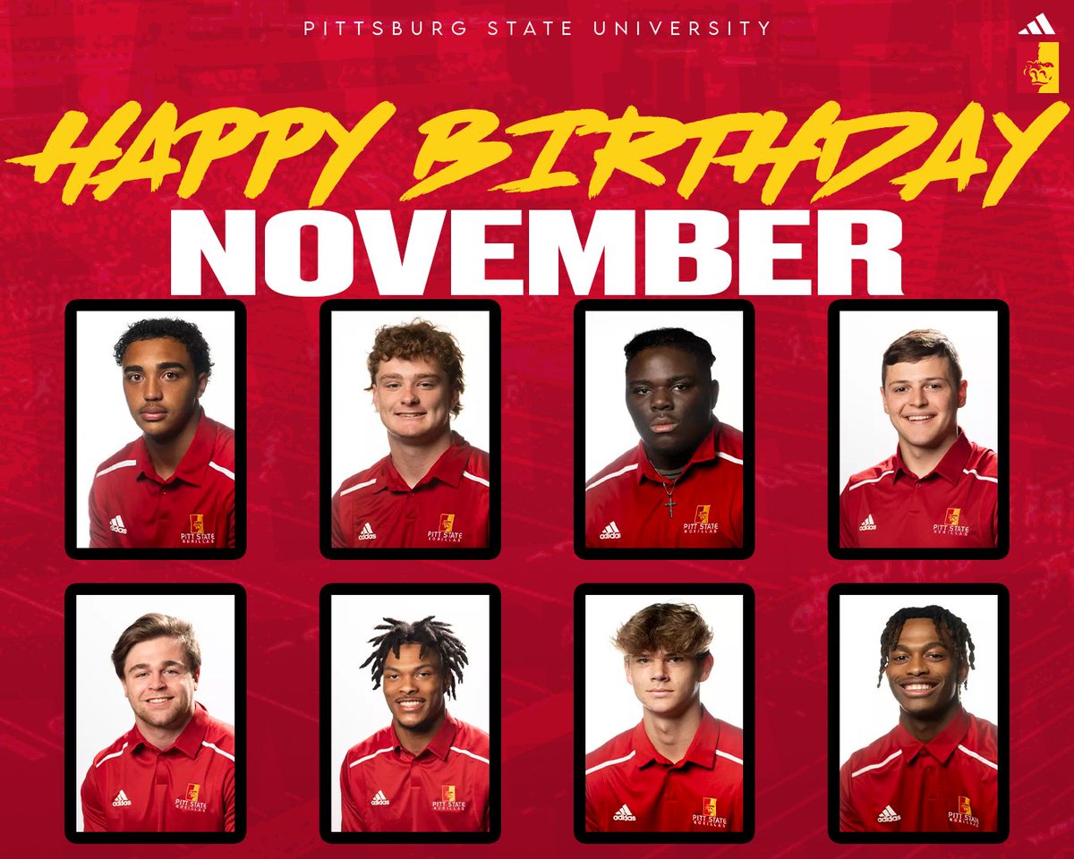 🦍🏈 Happy Birthday to our November Players! 🏈🦍
<a href="/eMorton02/">Elijah Morton</a> <a href="/_blakecarr_/">Blake Carr</a> <a href="/OgbevoenOsahon/">Osahon Ogbevoen🇳🇬</a> <a href="/LoganPmarquardt/">Logan Marquardt</a> @bogdonjake <a href="/IamKuron4/">K4</a> <a href="/haydenk_0/">Hayden Koscicki</a> <a href="/Khalibest14/">Best🥷🏾</a> 
#GRIT #KOJ #OAGAAG