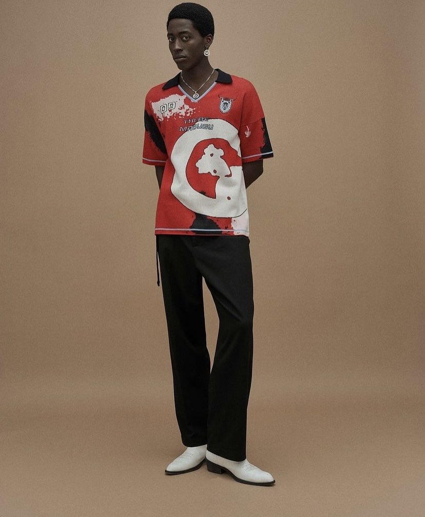 Thebe Magugu Knit Jersey dropping as part of the upcoming holiday capsule.🪡