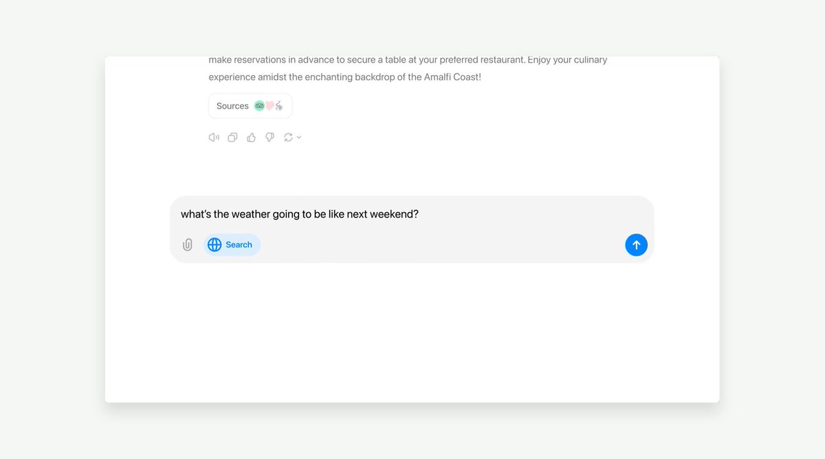 В ChatGPT добавили поиск актуальной информации из интернета.

Функция доступна пользователям с подпиской Plus и Team. Они могут получить актуальную информацию, написанную человеческим языком, с выводами и с указанием источников.