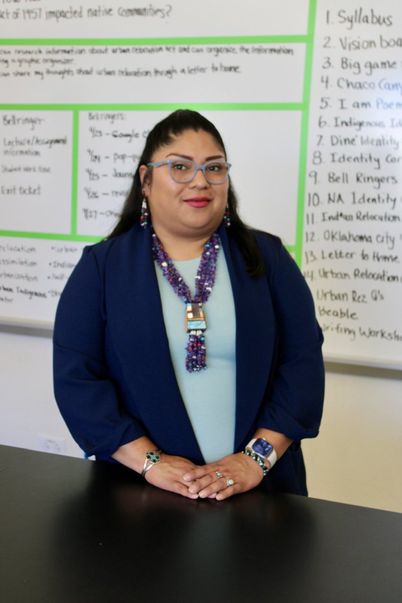 LoriLei Chavez is the newly announced 2025 New Mexico Teacher of the Year. 

She is the first Native American educator to be given this recognition since it was first started in the 1960’s — and is proudly from Kewa Pueblo.