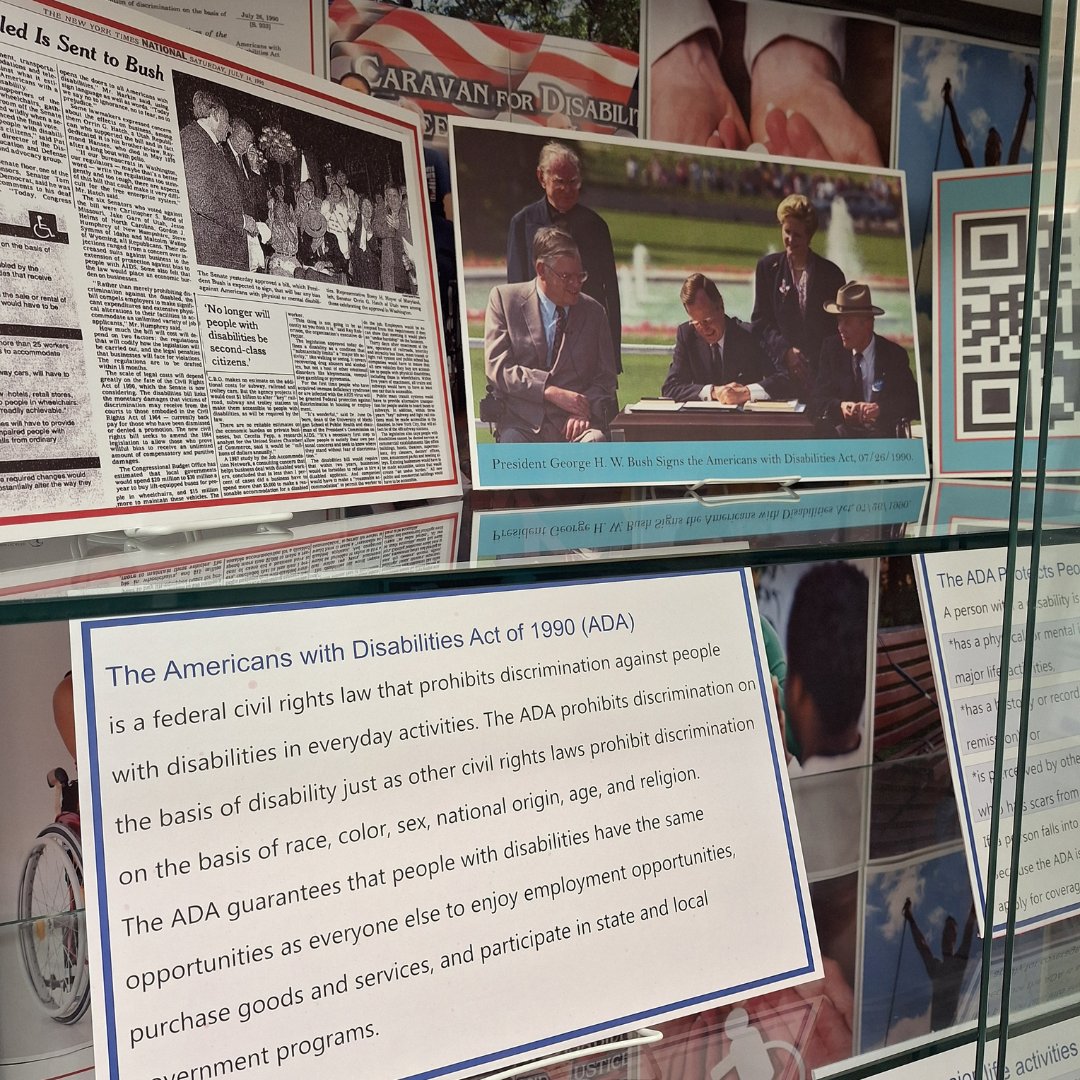 RULibraries's tweet image. While Disability Awareness Month was in October, you can still catch this exhibit @RobesonLibrary celebrating the Americans with Disabilities Act of 1990.
🔗libraries.rutgers.edu/news/exhibit-r…